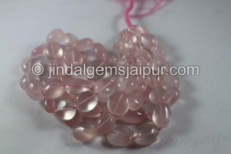 Rose Quartz Far Smooth Oval Nuggets Shape Beads