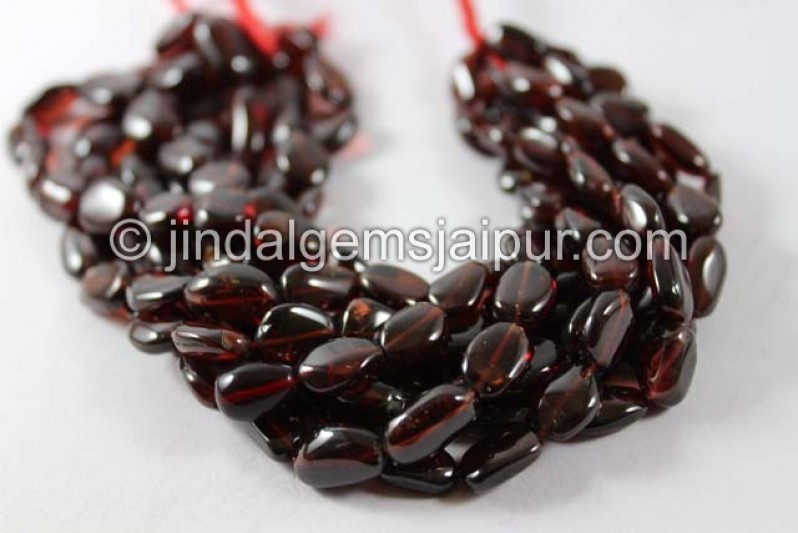 Garnet Far Smooth Oval Nugget Shape Beads