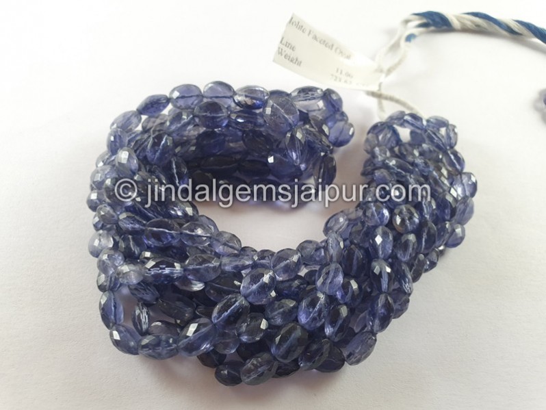 Iolite Shaded Faceted Oval Beads