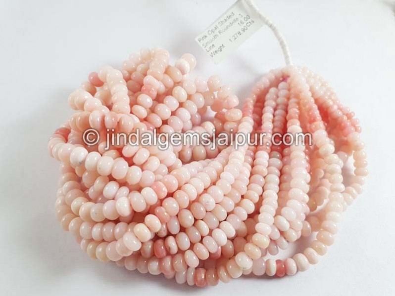 Pink Opal Shaded Smooth Roundelle Beads