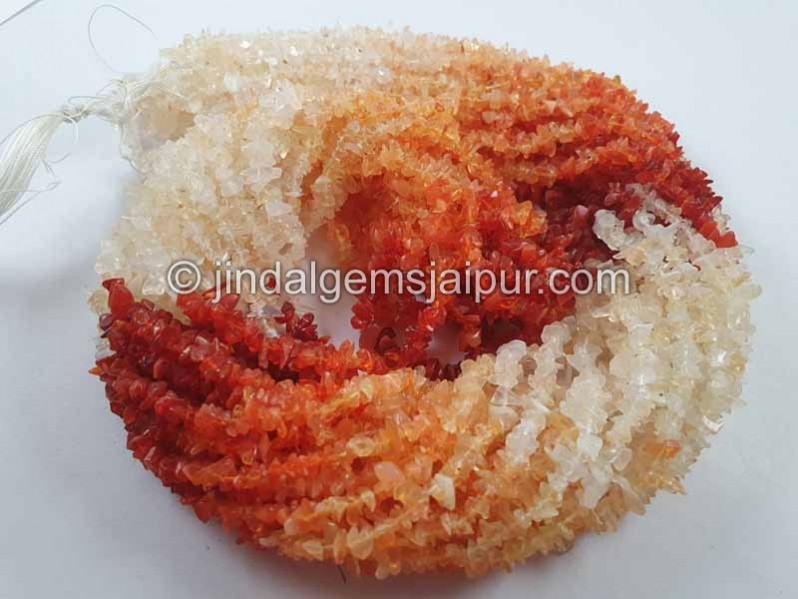 Fire Opal Smooth Chips Beads