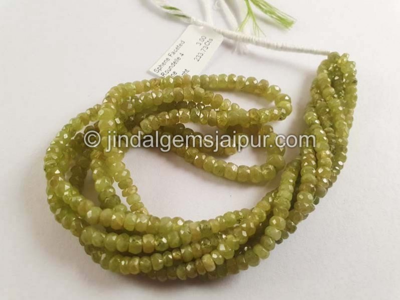 Sphene Faceted Roundelle Beads