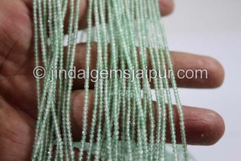 Green Strawberry Quartz Micro Cut Round Beads