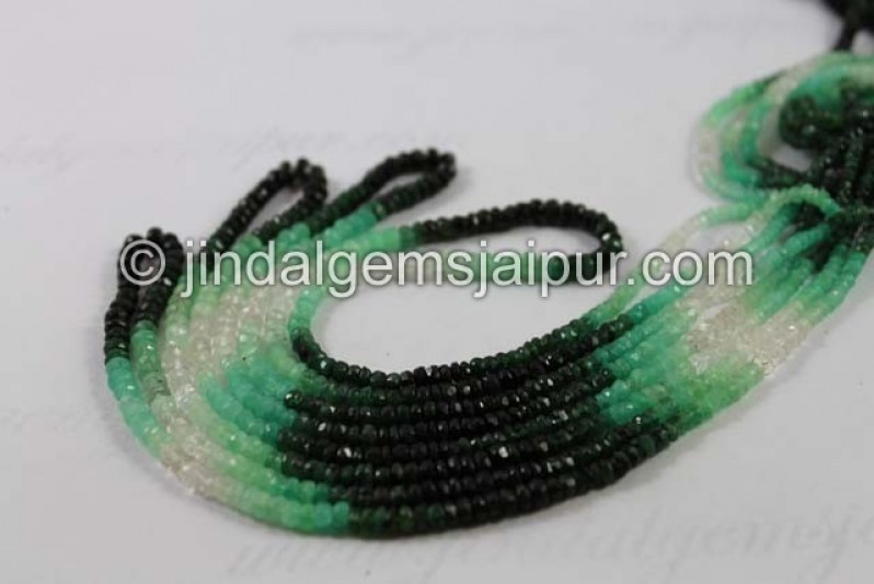 Emerald Shaded Faceted Roundelle