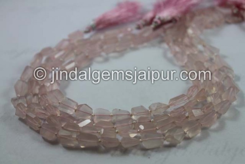 Rose Quartz Faceted Nugget Shape Beads