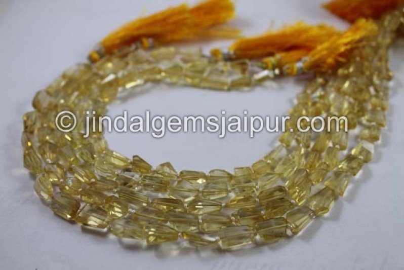 Citrine Faceted Nuggets Shape Beads