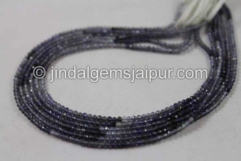 Iolite Shaded Micro Cut Round Beads