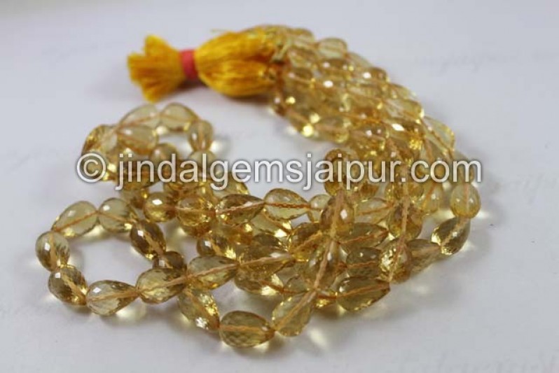 Citrine Far Faceted Drops Beads