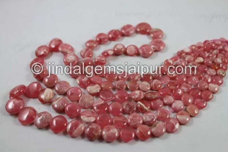 Rhodochrosite Far Smooth Coin Beads