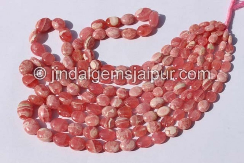 Rhodochrosite Smooth Oval Beads