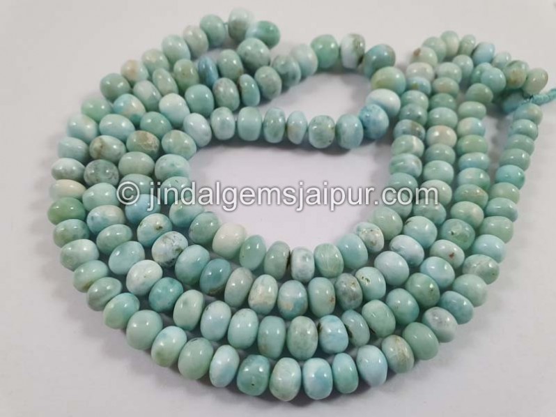 Larimar Smooth Roundelle Beads