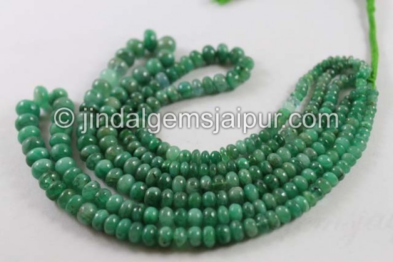 Mint Emerald Smooth Roundelle Beads
