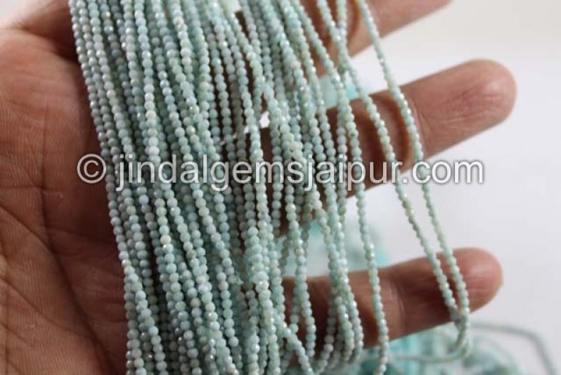 Larimar Micro Cut Round Beads