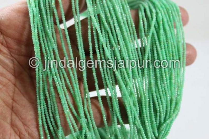 Chrysoprase Micro Cut Round Beads