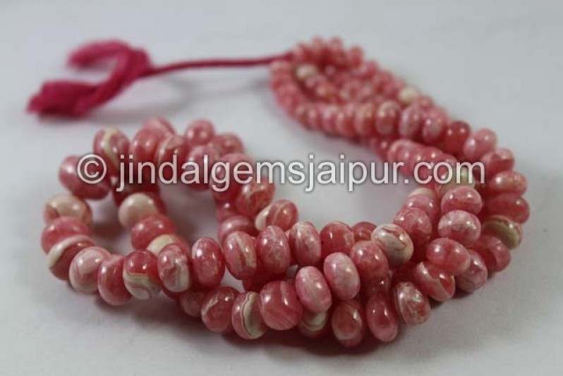 Rhodochrosite Smooth Roundelle Beads