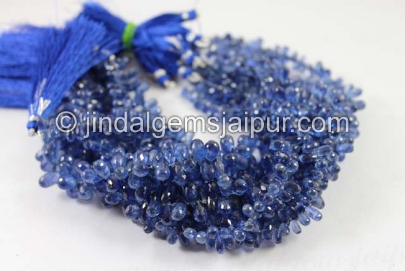 Kyanite Faceted Drops Beads