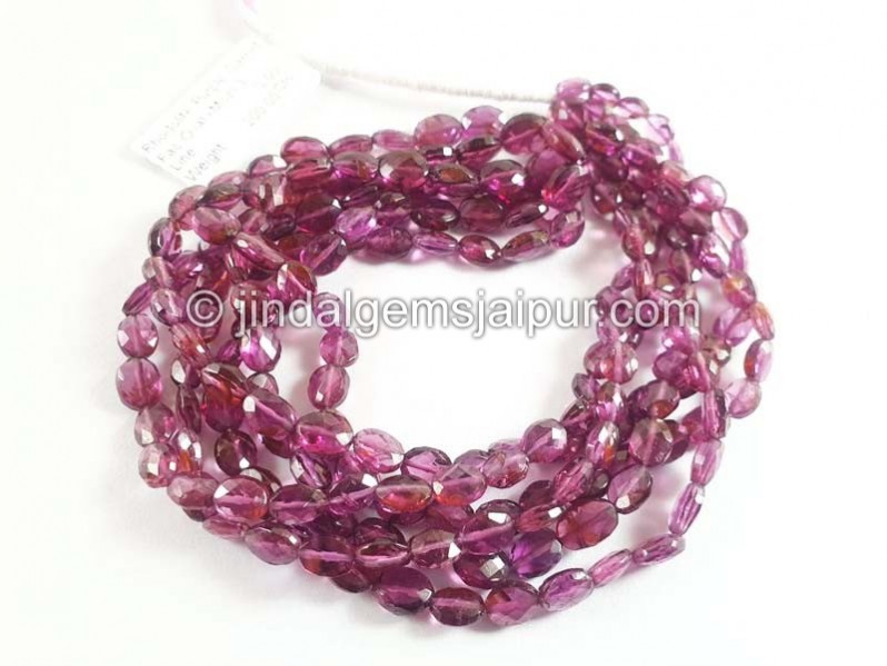 Rhodolite Purple Garnet Faceted Oval Beads