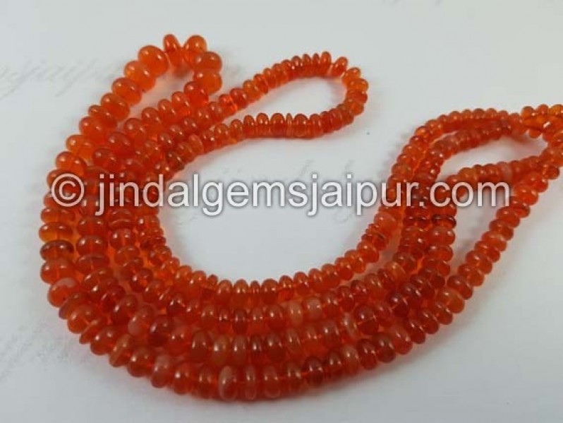 Fire Opal Far Smooth Roundelle Beads