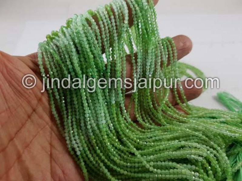 Chrysoprase Shaded Micro Cut Beads