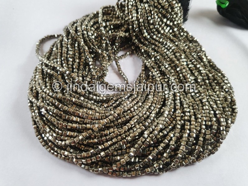 Pyrite Cut Cube Beads