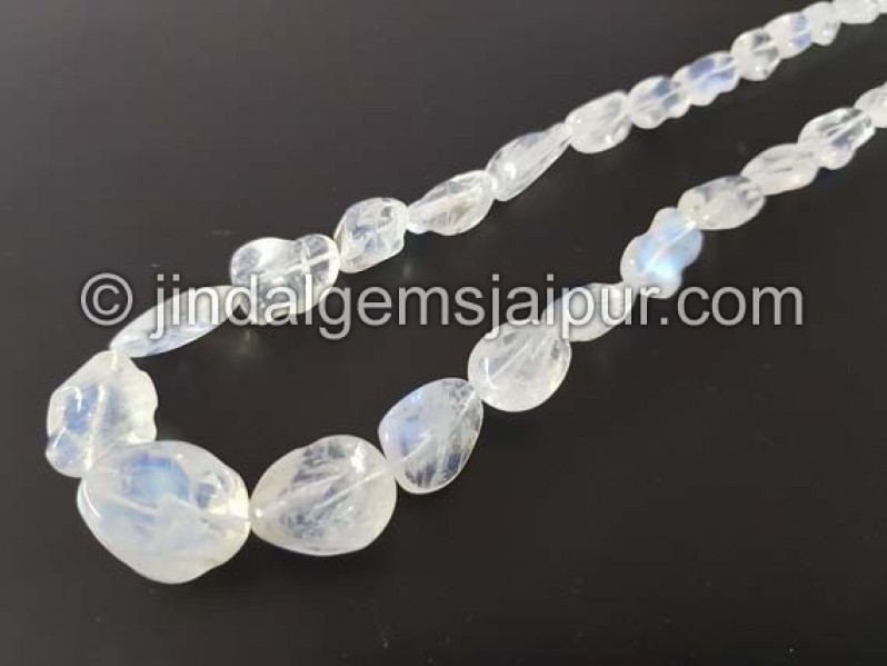 White Rainbow Smooth Irregular Nugget Shape Beads