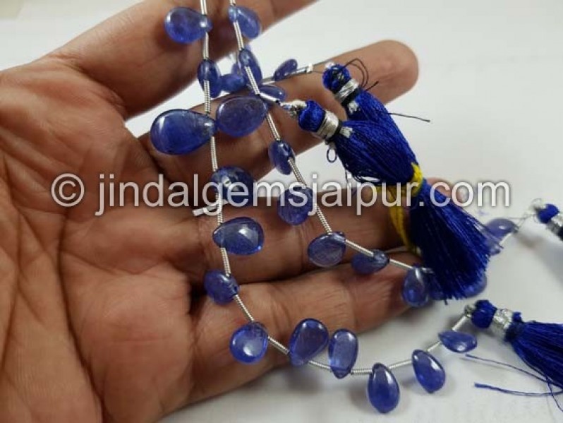 Tanzanite Smooth Pear Beads