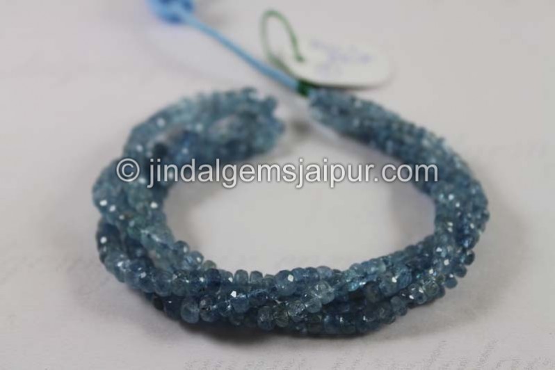 Moss Aquamarine Faceted Roundelle Beads