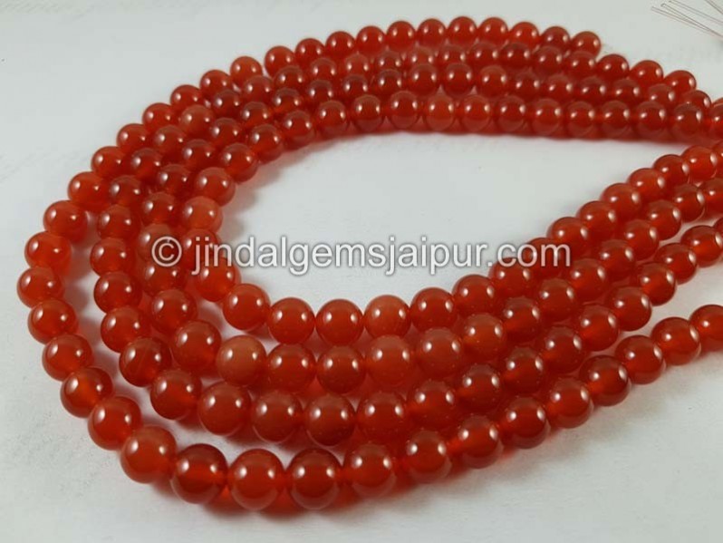 Red Onyx Smooth Round Beads