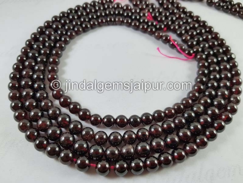 Garnet Smooth Round Beads