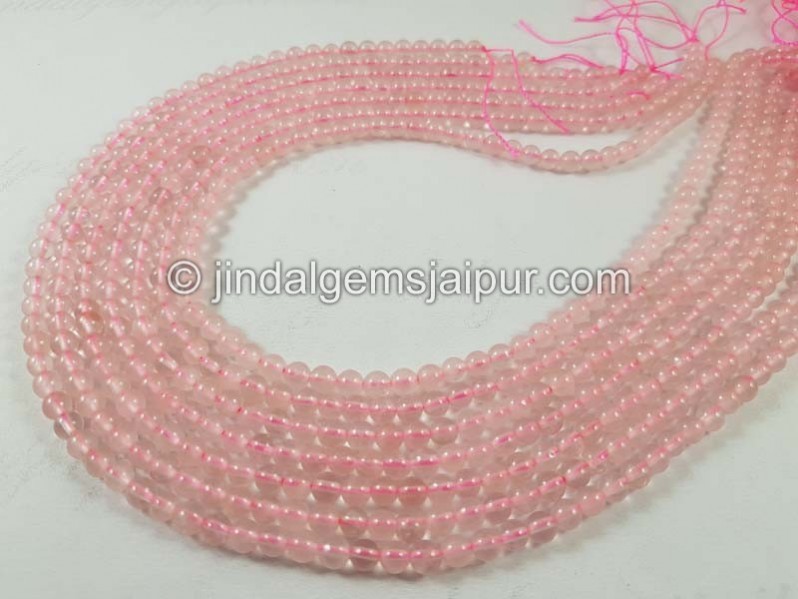 Rose Quartz Smooth Round Beads