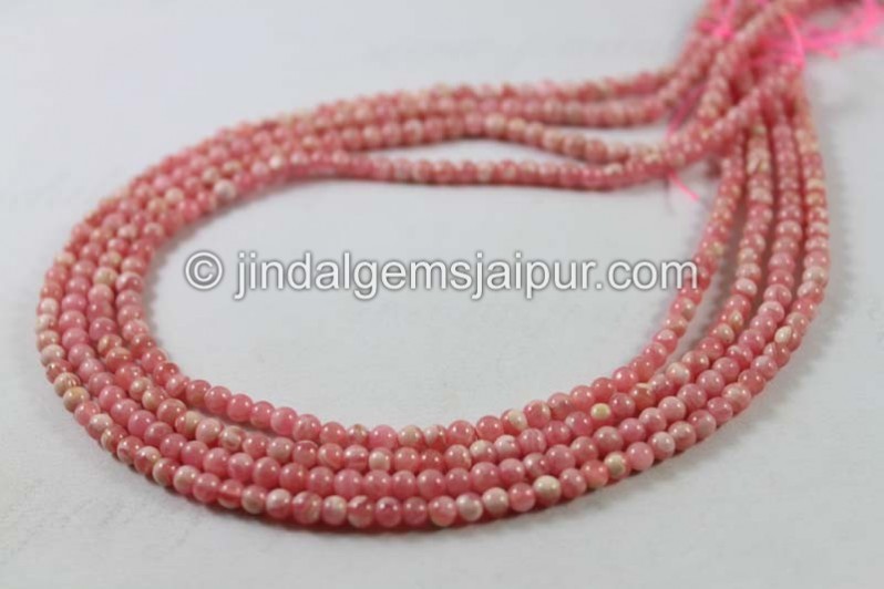 Rhodochrosite Smooth Round Beads