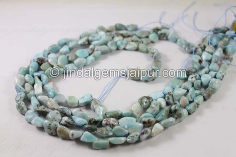 Larimar Smooth Nugget Beads