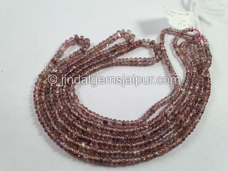 Malaya Garnet Smooth Roundelle Beads