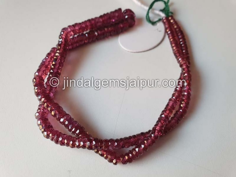 Purple Rhodolite Garnet Faceted Tyre Beads