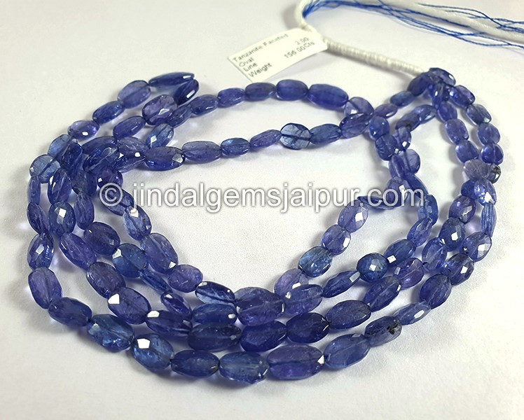 Tanzanite Faceted Oval Shape Beads