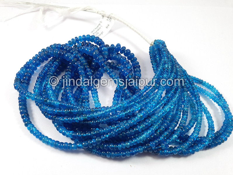 Neon Apatite Smooth Roundelle Shape Beads