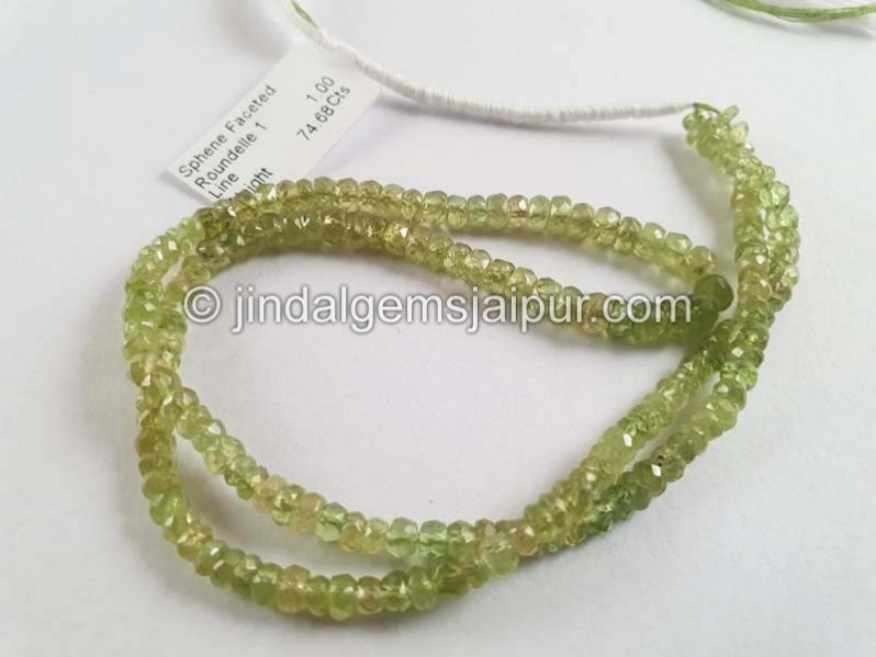 Sphene Faceted Roundelle Beads