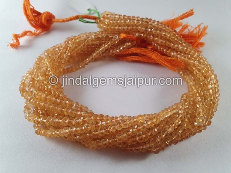 Citrine Faceted Roundelle Beads