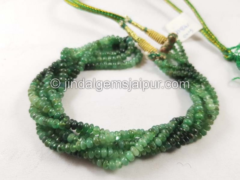 Emerald Shaded Smooth Roundelle Beads
