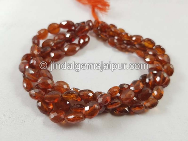 Spessartite Faceted Oval Beads