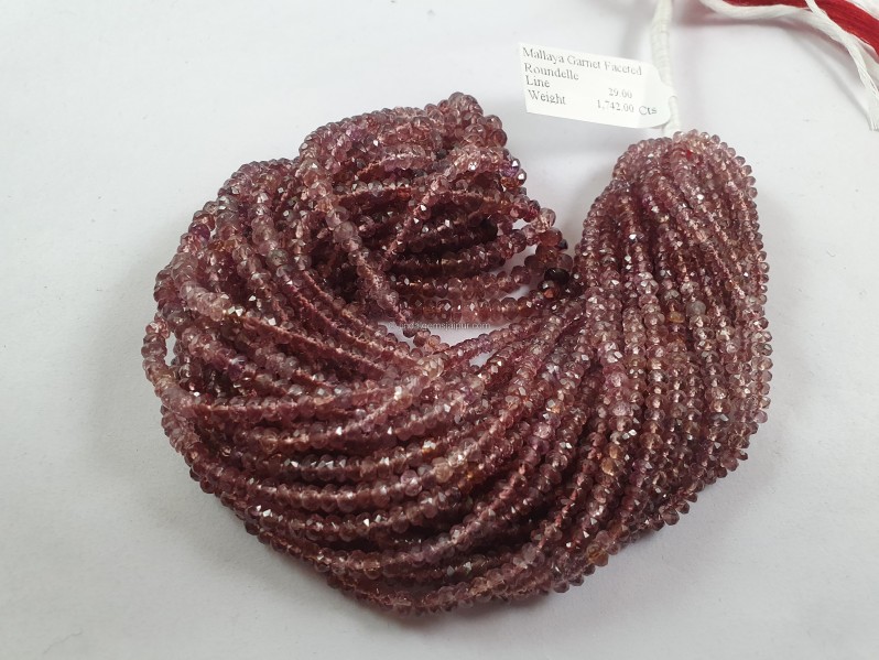 Color Change Malaya Garnet Faceted Roundelle Beads