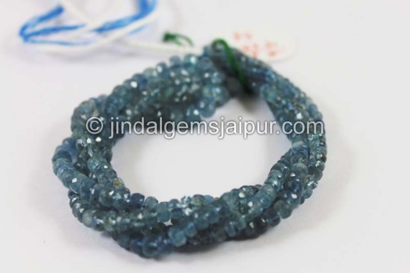 Moss Aquamarine Faceted Roundelle Beads