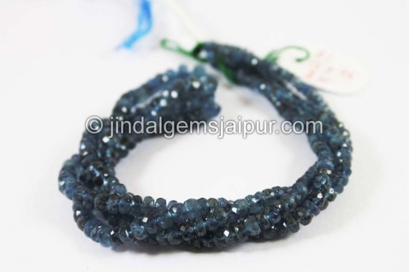 Santa Maria Moss Aquamarine Faceted Roundelle Beads