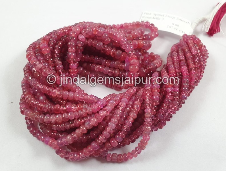 Red Spinel Smooth Roundelle Beads