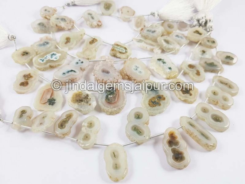 Solar Quartz Smooth Amoeba Beads