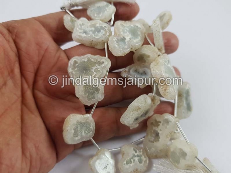 Solar Quartz Smooth Amoeba Beads