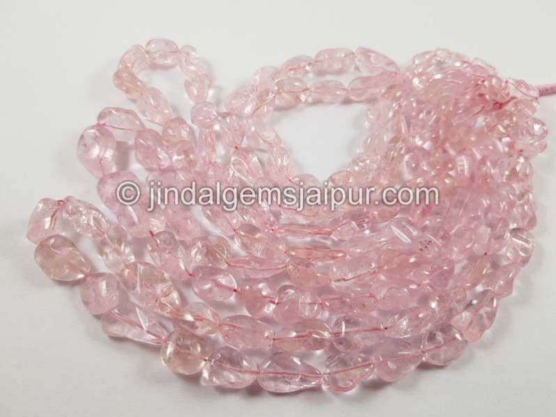 Pink Morganite Smooth Irregular Nugget Beads