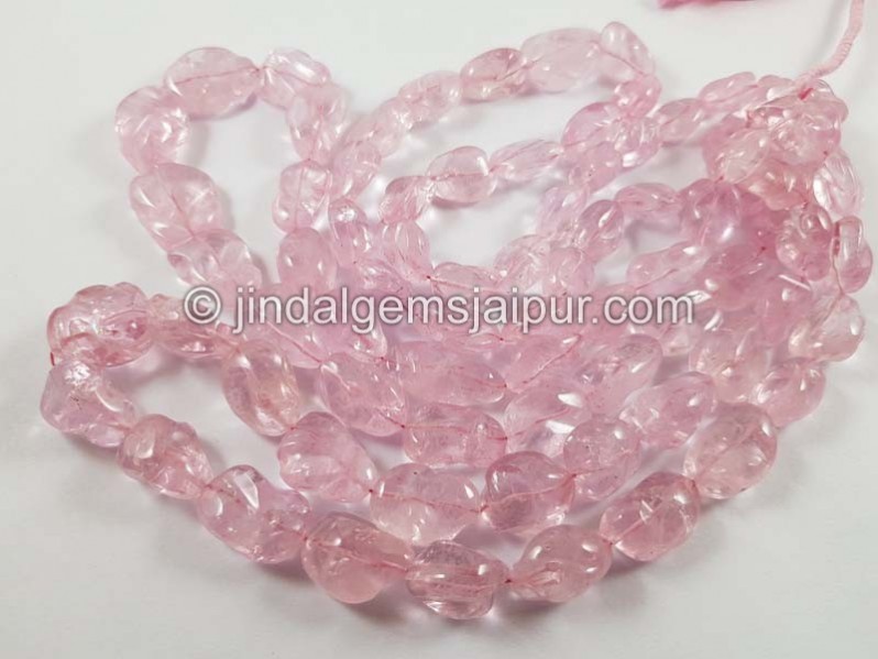 Pink Morganite Smooth Irregular Nugget Beads