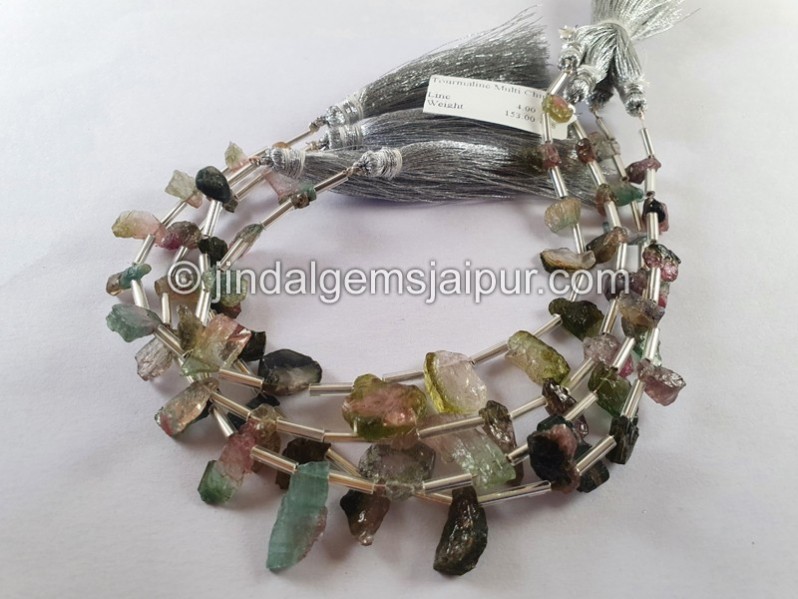 Tourmaline Pipe Rough Chips Beads