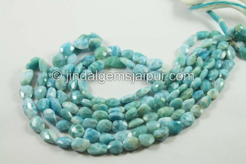 Larimar Faceted Nugget Beads